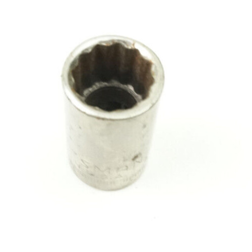 Craftsman -↊⅁- 15mm 12 Point Shallow Chrome Socket 1/2″ Drive 44236 USA