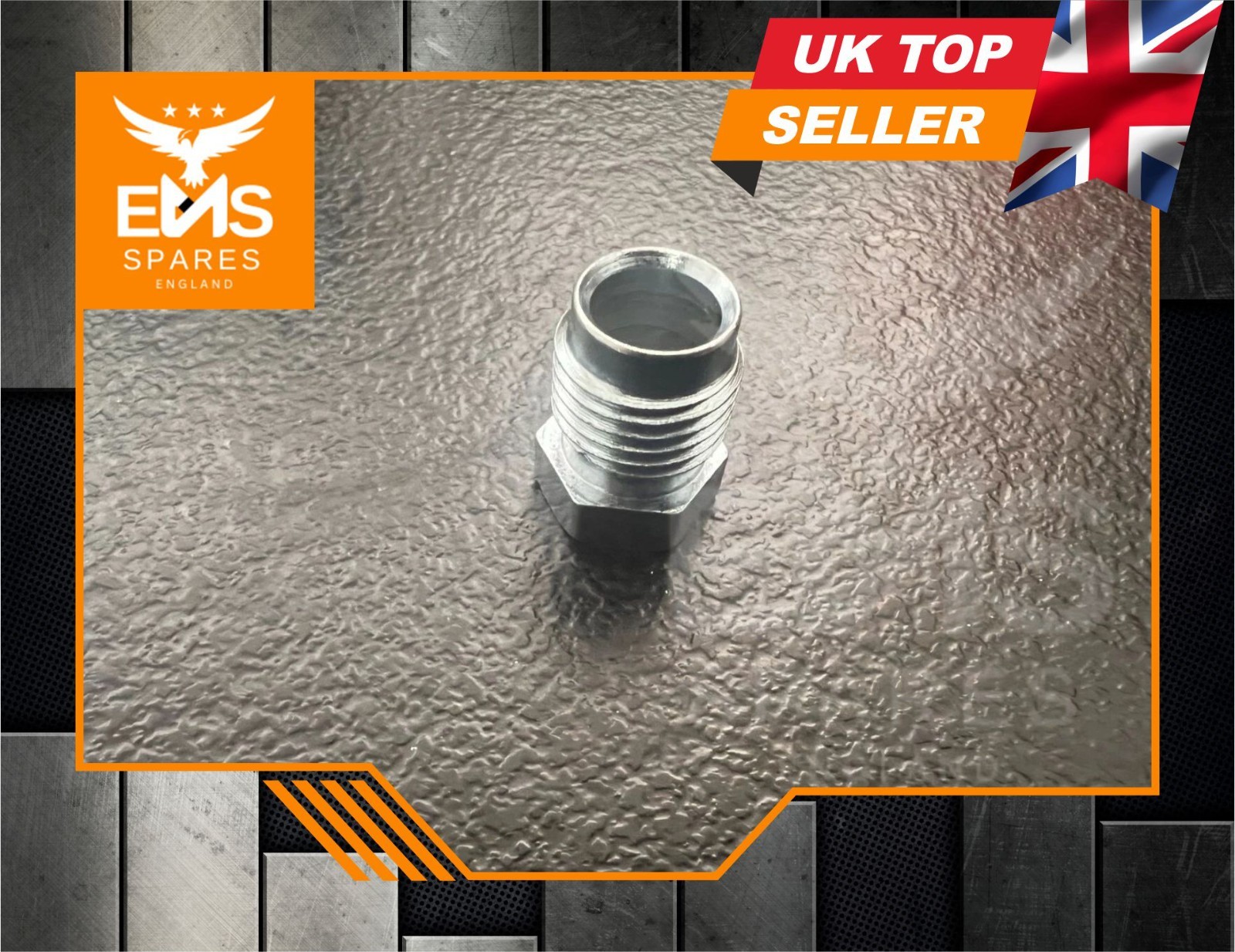 Brake Pipe Male Union Fittings 1/2″ x 20 UNF for 5/16″ Pipe Thread Steel – 5x