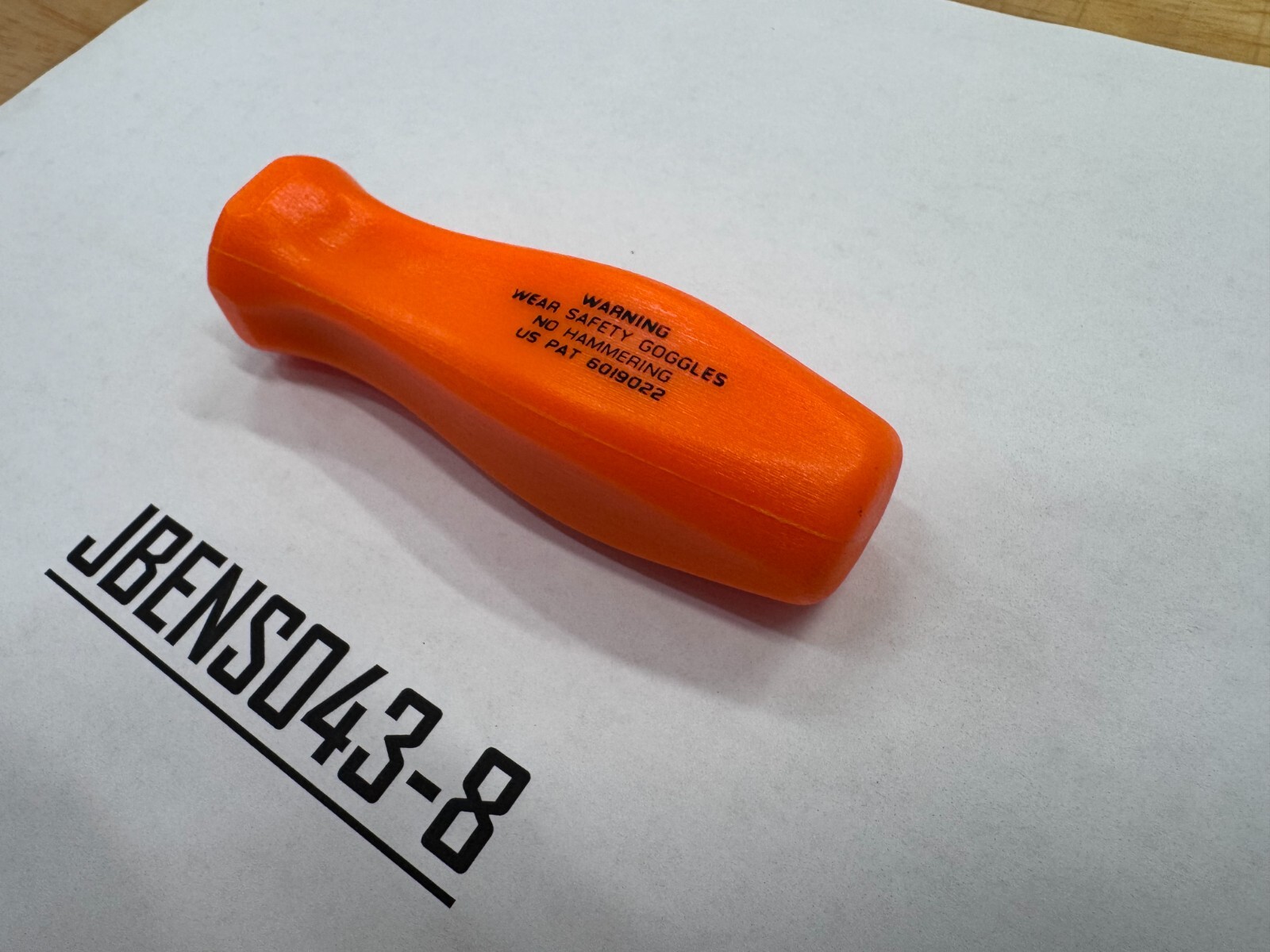 Snap-on Tools NEW RARE ORANGE 1/4″ Drive Hard Grip Stubby Shank Driver TM40BO
