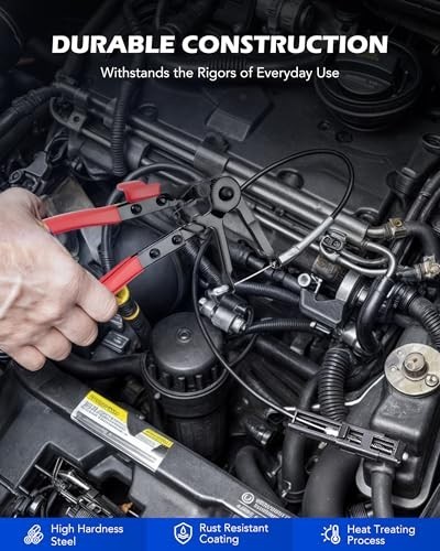 Long Reach Hose Clamp Pliers Remover for Automotive Coolant & Water Hoses