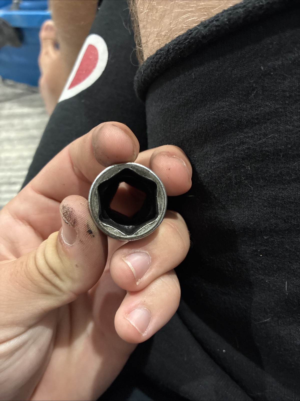 Snap On 1/2″ Drive 3/4″ 6PT Shallow Chrome Socket Worn TW-241 7A