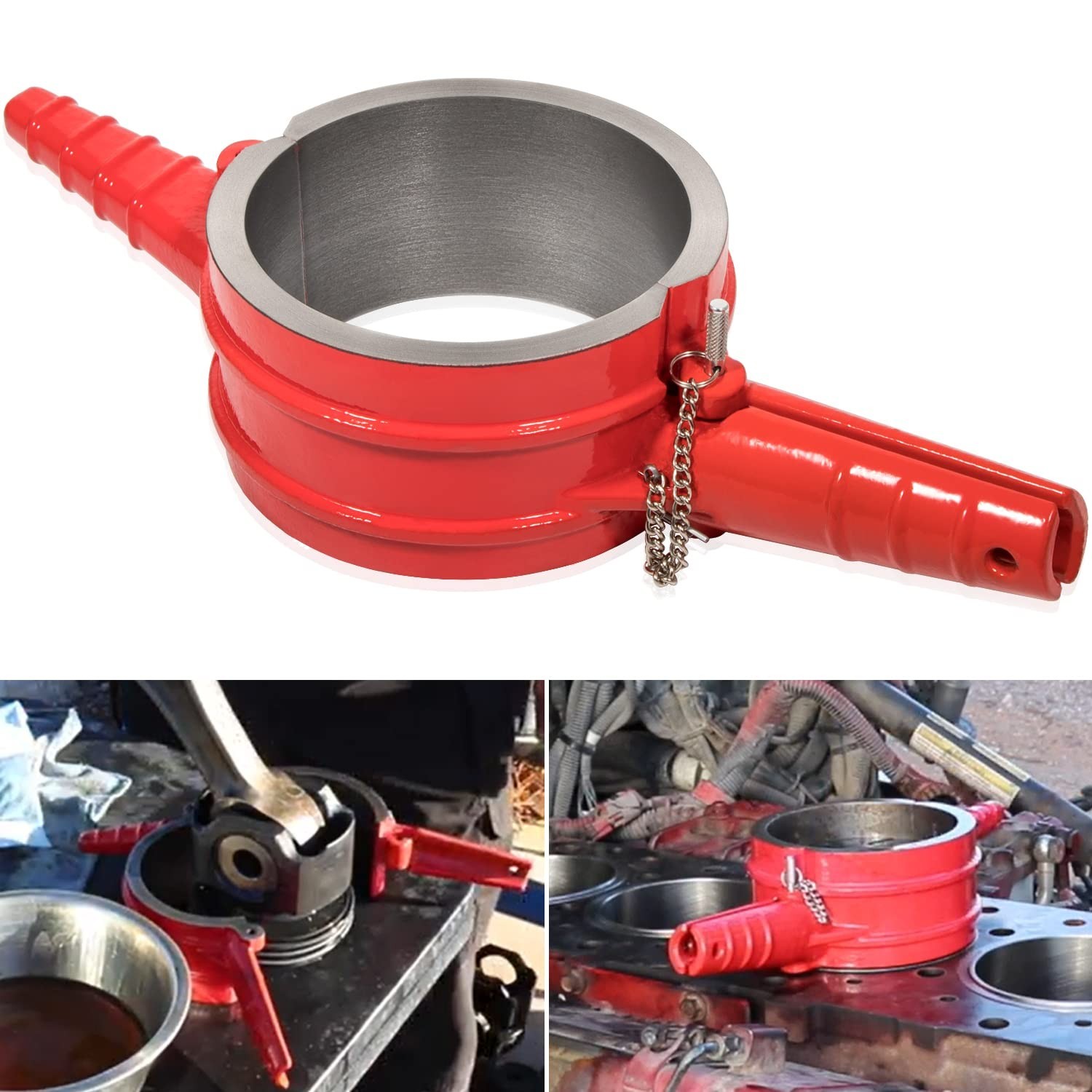 Piston Ring Compressor 5.4″ Bore Tool for Cummins ISX QSX & Caterpillar C15, 340