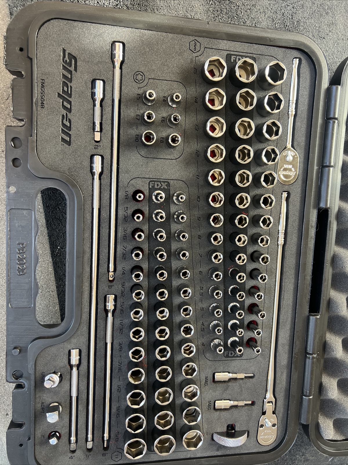 For Snap on New 1100TMPBFR 100pc 1/4″dr Metric/SAE General Service Set w/ Case