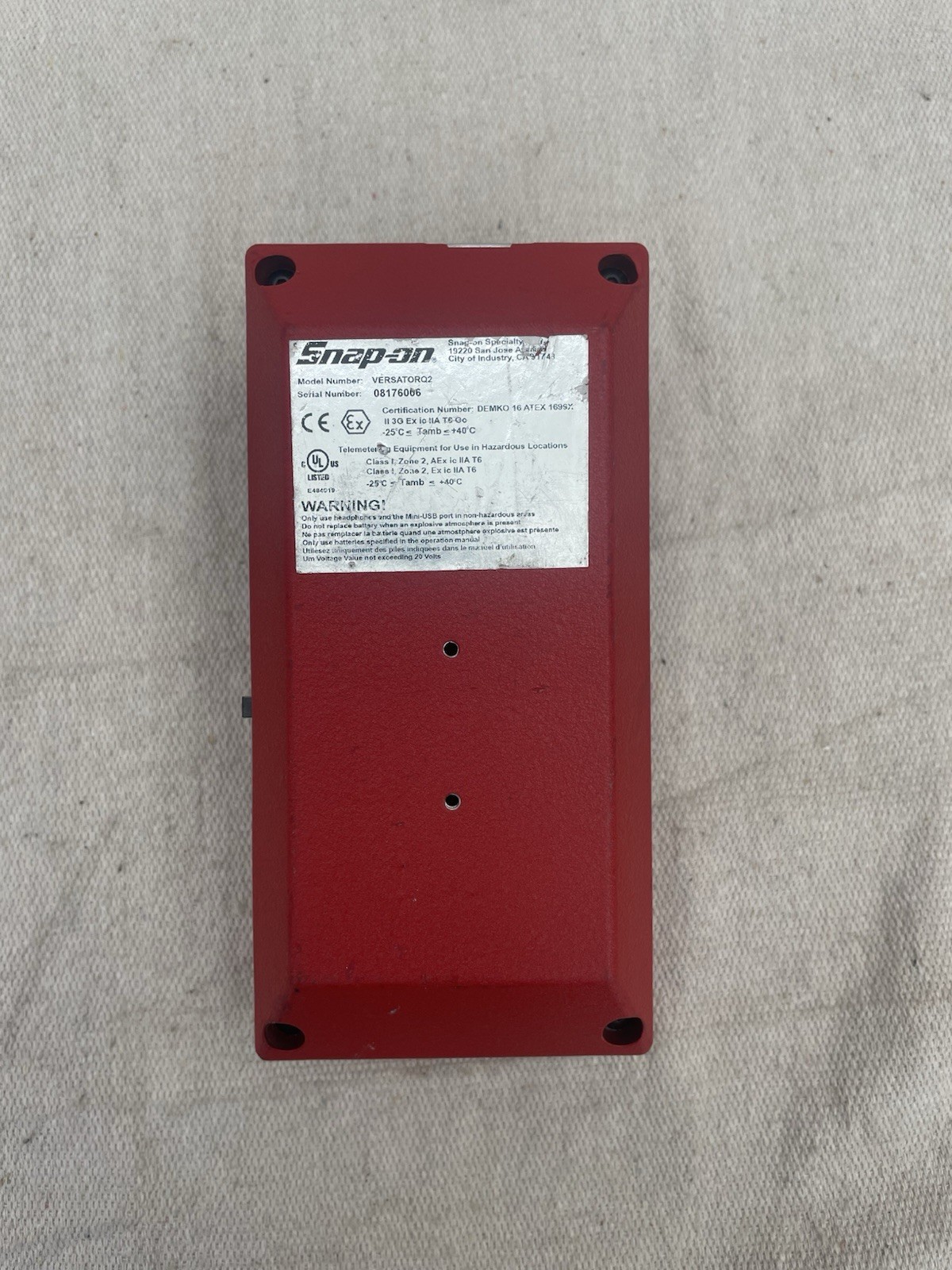 Snap-On Tools VERSATORQ 2 Torq Meter Digital Handheld Monitor Unit Parts/repair