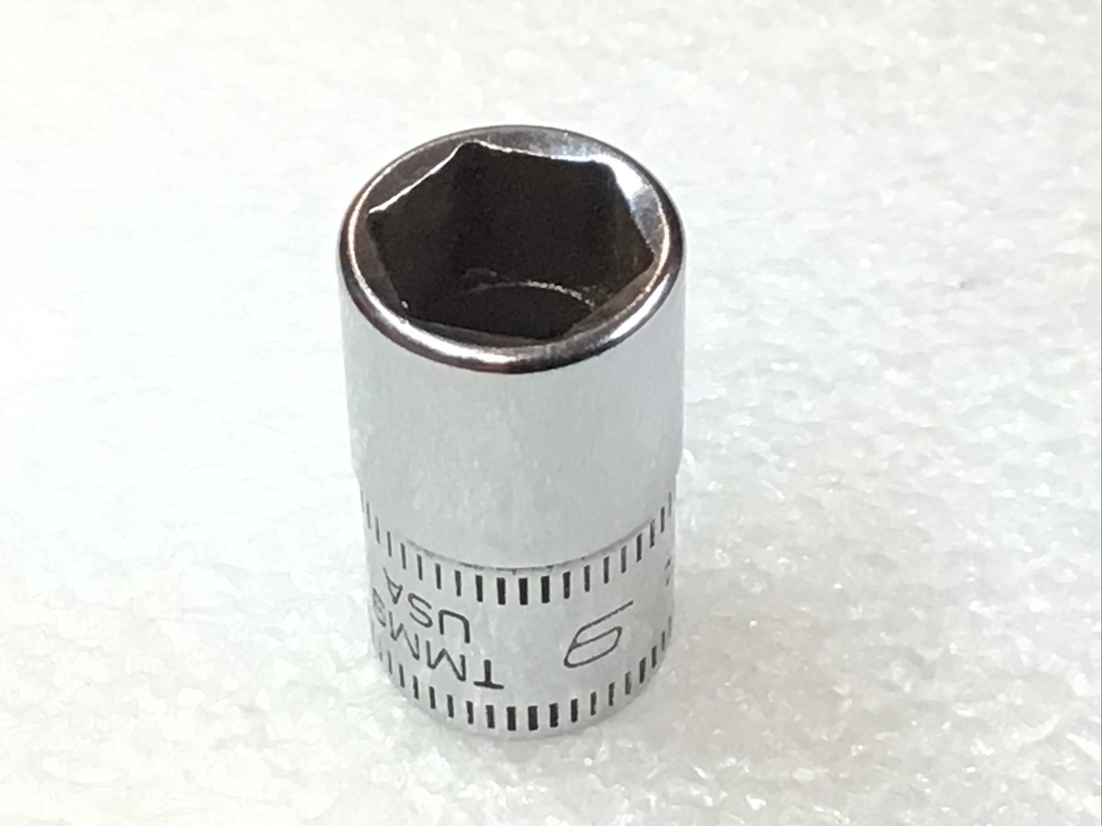 Snap-On TMM9 – 9mm , Metric, Chrome, 1/4″ Dr., Standard Socket, 6-Pt.-USA-NICE