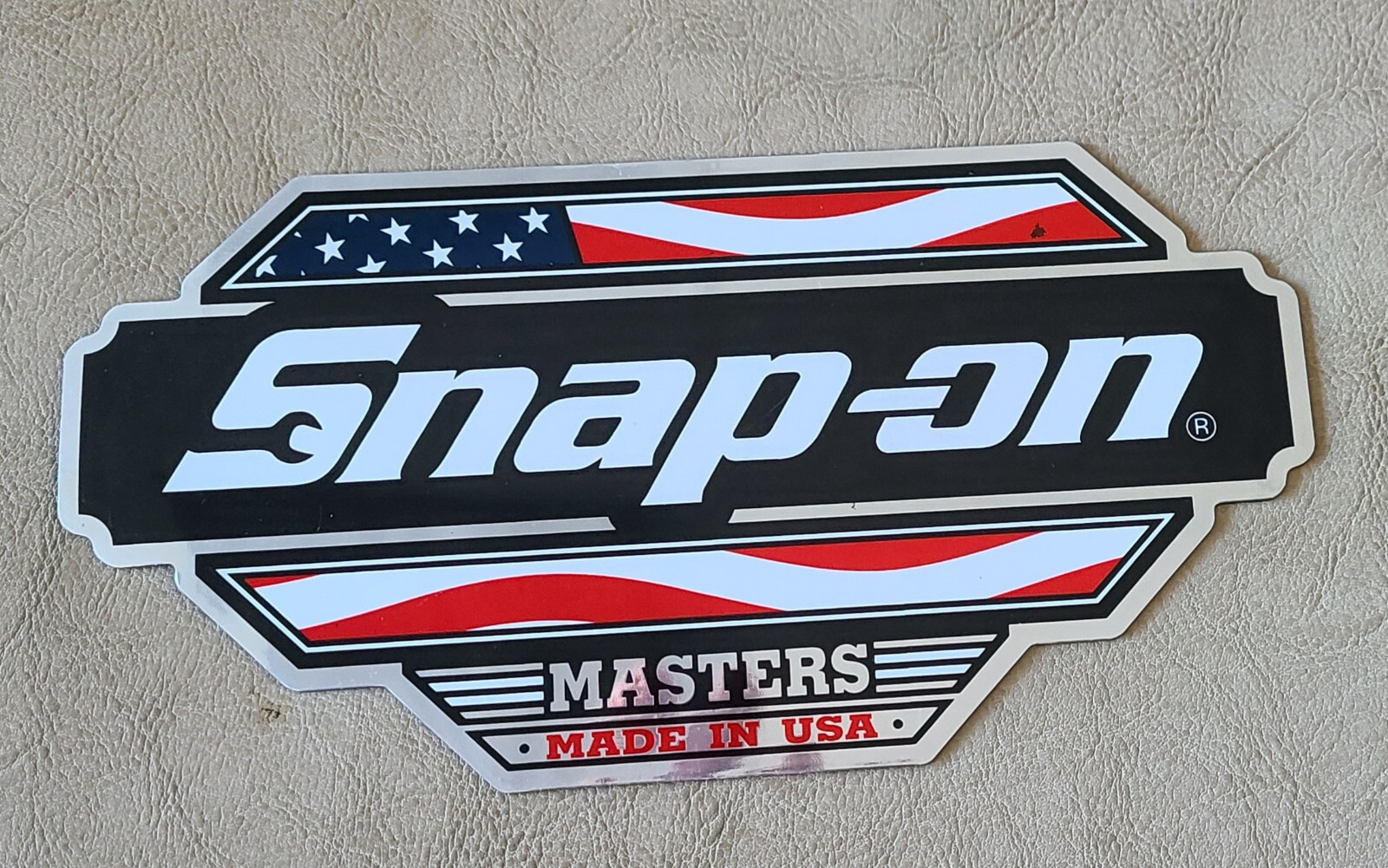 NEW CLASSIC STYLE SNAP-ON ™ TOOLS MASTERS TOOL BOX BADGE EMBLEM 8” MAGNETIC LOGO