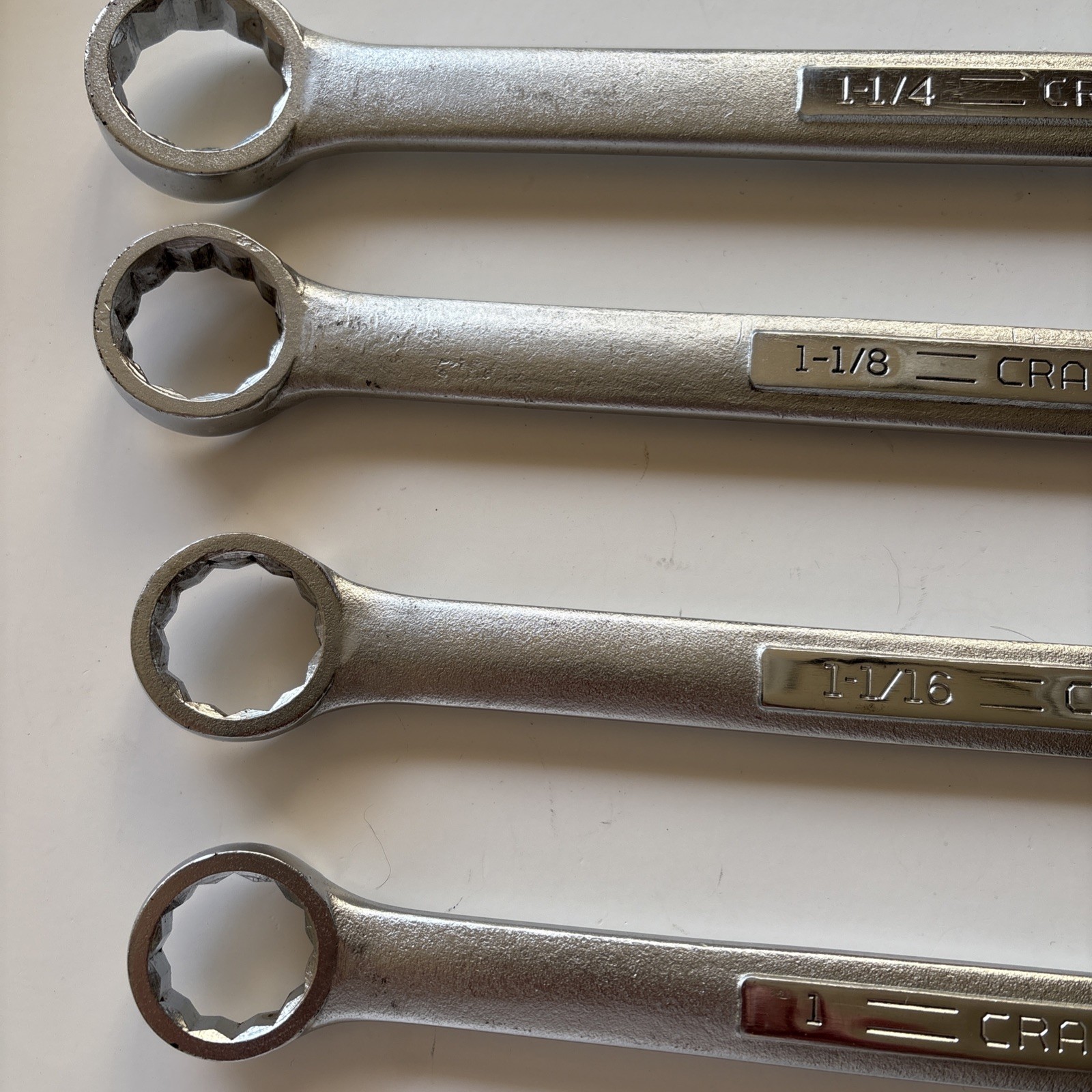 Craftsman SAE Combination Wrenches USA 12pt, 1″, 1-1/16, 1-1/18, 1-1/4 -V-SERIES