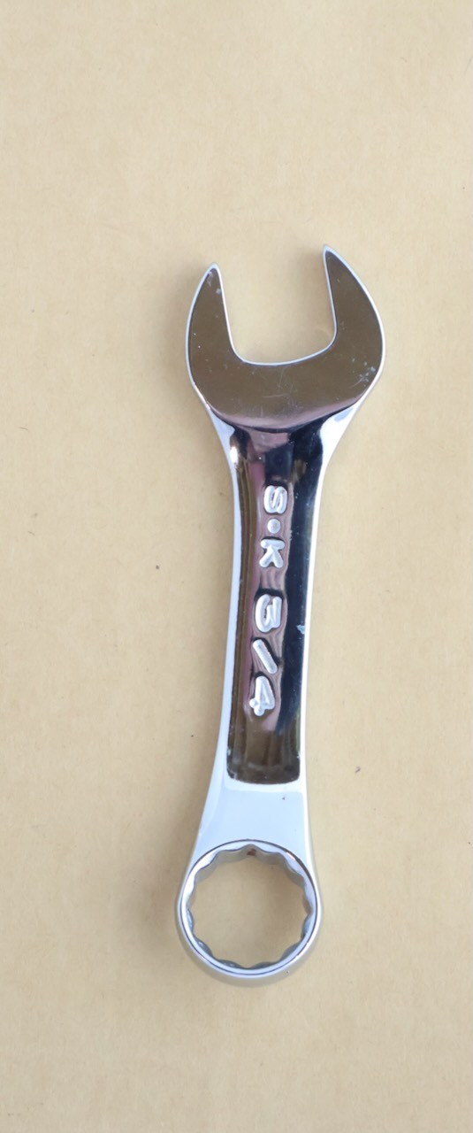 3/4 S-K Tools (USA) No. 88024 12 Point Stubby Combination Shiny Chrome Wrench