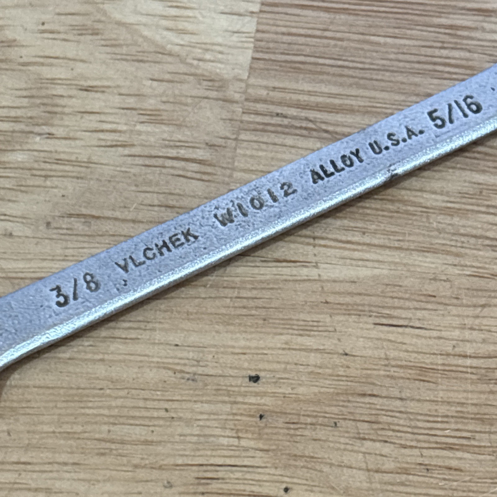 Vlchek 3/8″ x 5/16″ Double Open End Wrench W1012 Vtg USA
