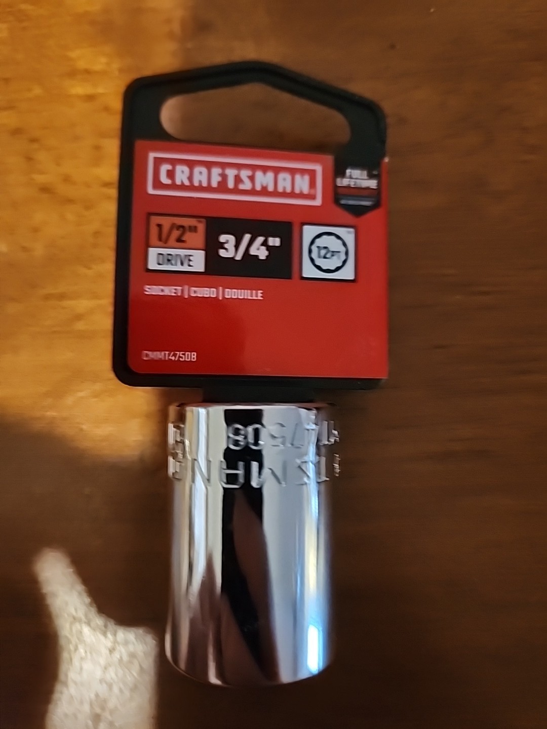3/4 Craftsman 1/2″ Drive Socket SAE Chrome Shallow 12pt New CMMT47508