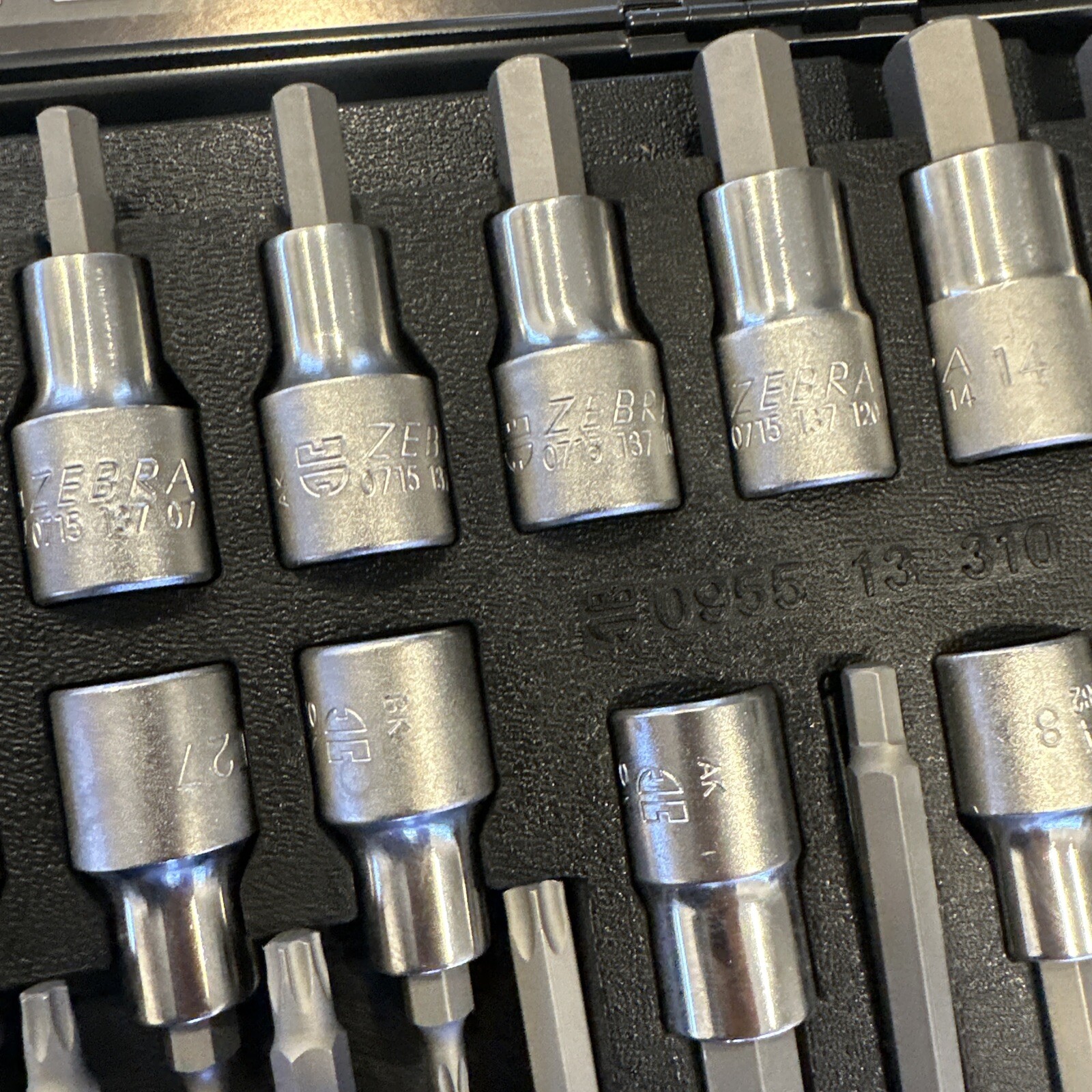 Wurth ZEBRA 1/2 Inch Torx, Multi-Point (12-Pt), & Allen Socket Set 31 Pc W/ Case