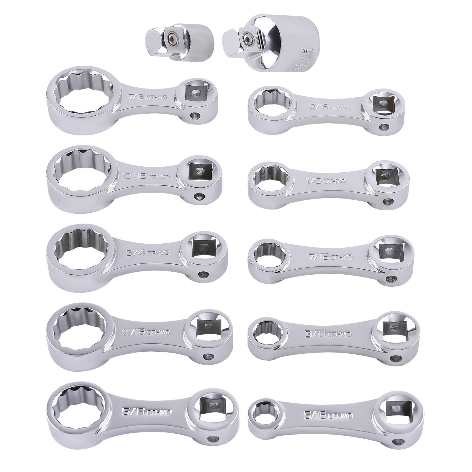 12 Point Torque Adapter Set 5/16″ 3/8″ 7/16″ 1/2″ 9/16″ 5/8″ 11/16″ 3/4″ 13/16″
