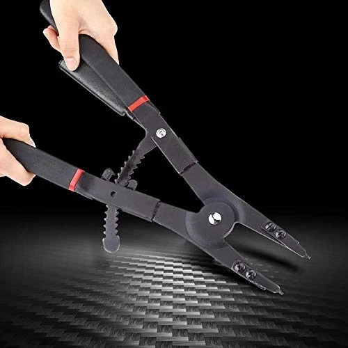 Universal Circlip Snap Pliers Tool Set, Retaining With Replacement Tips 16″