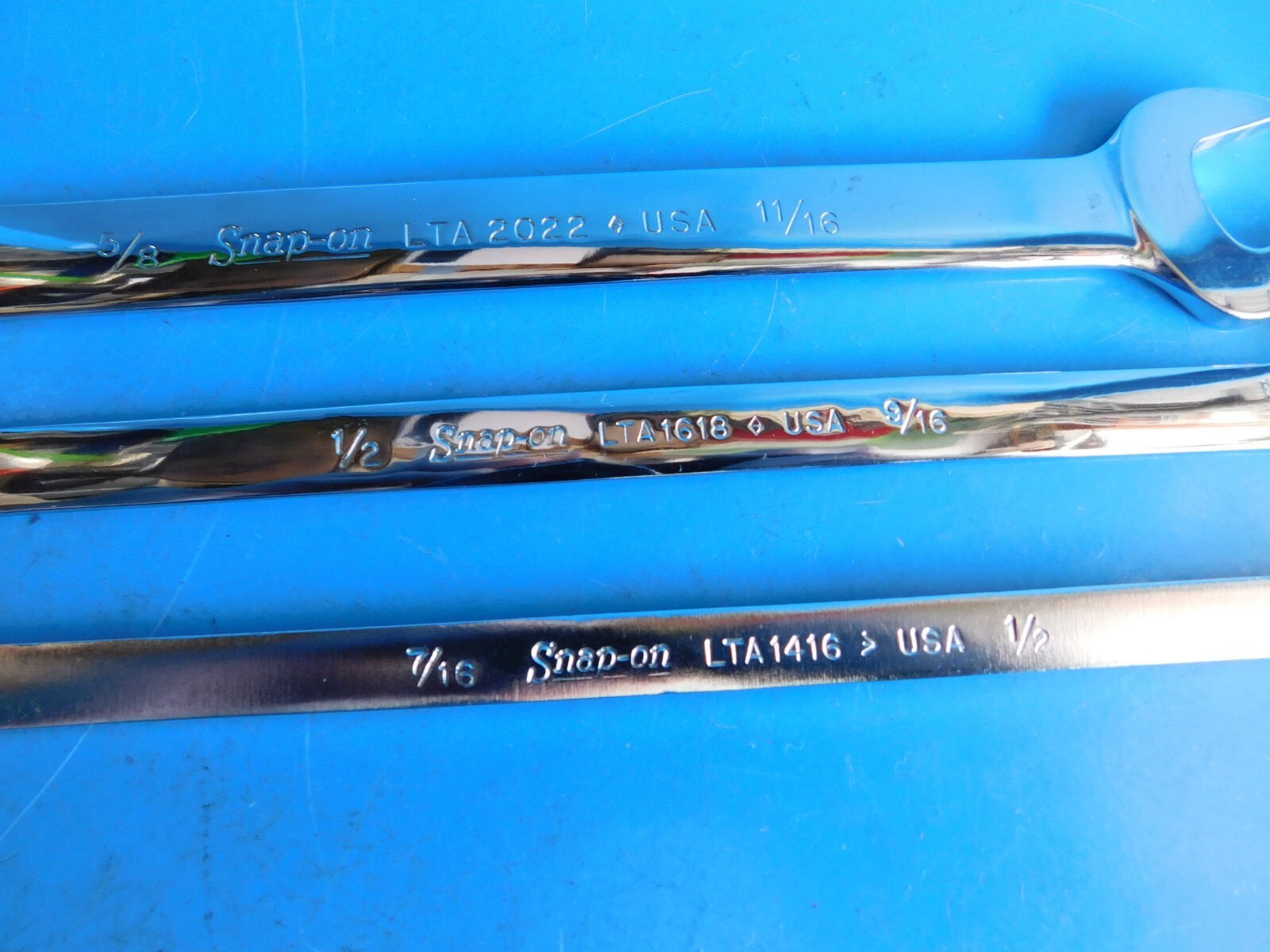 UN-USED,SNAP ON «7/16x 1/2,1/2×9/16,5/8×11/16 in.» LOW TORQUE WRENCH’s lot of 3