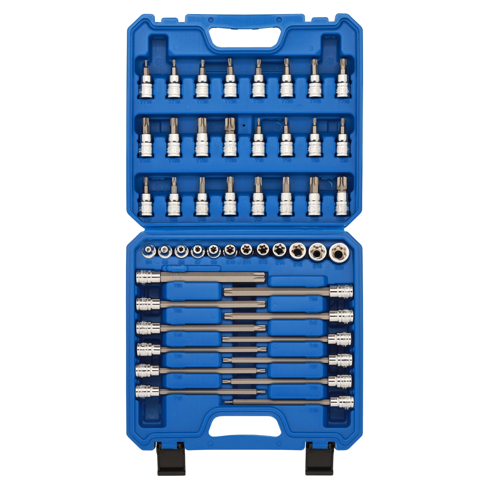 48PCS 3/8″Drive Master Torx Bit Socket and External Torx Socket Set Deep Shallow