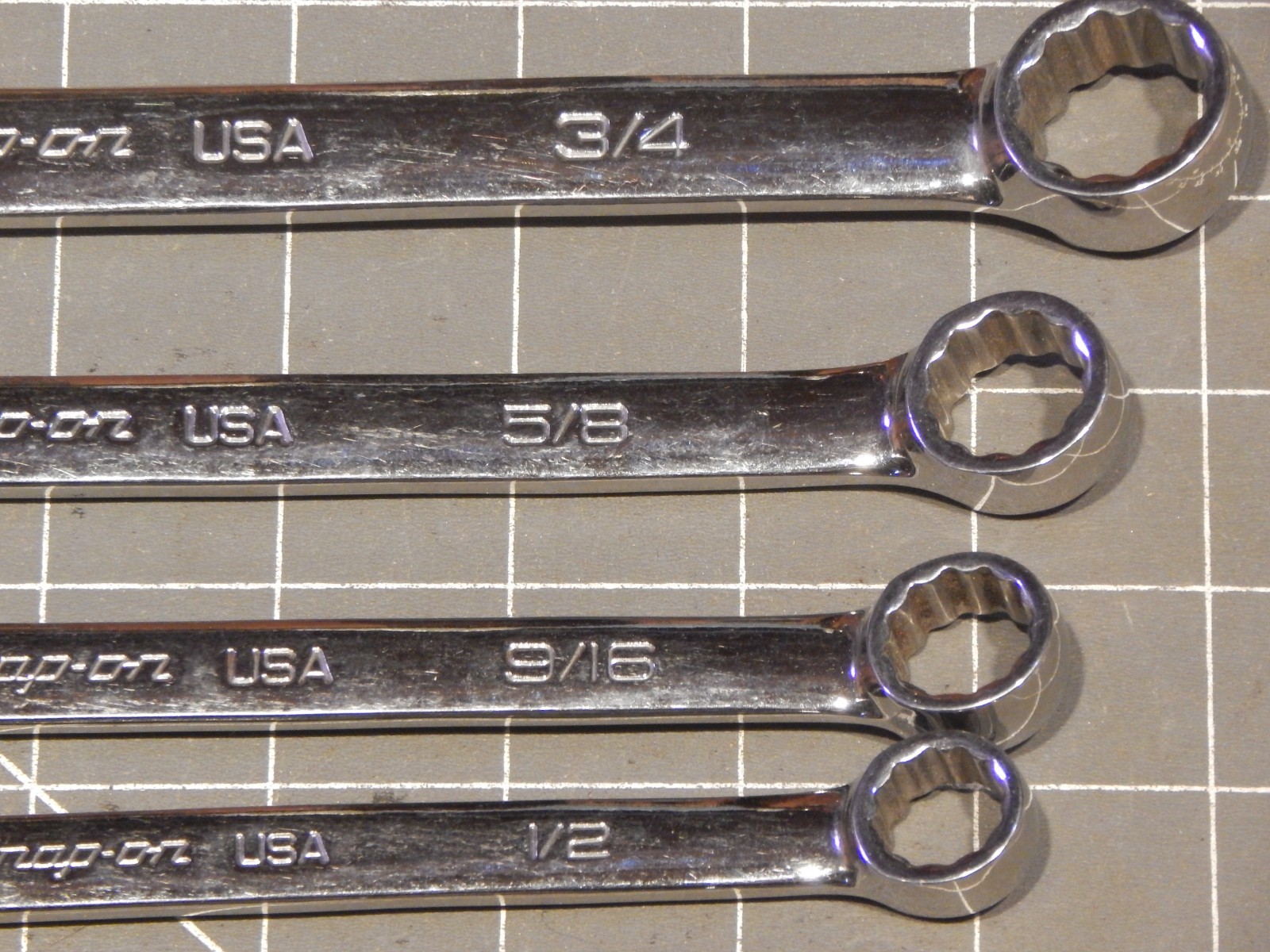 Snap On 7Pc SAE Speed Combination Wrench Set 5/16″ 3/4″ 12Pt SRX NO 11/16