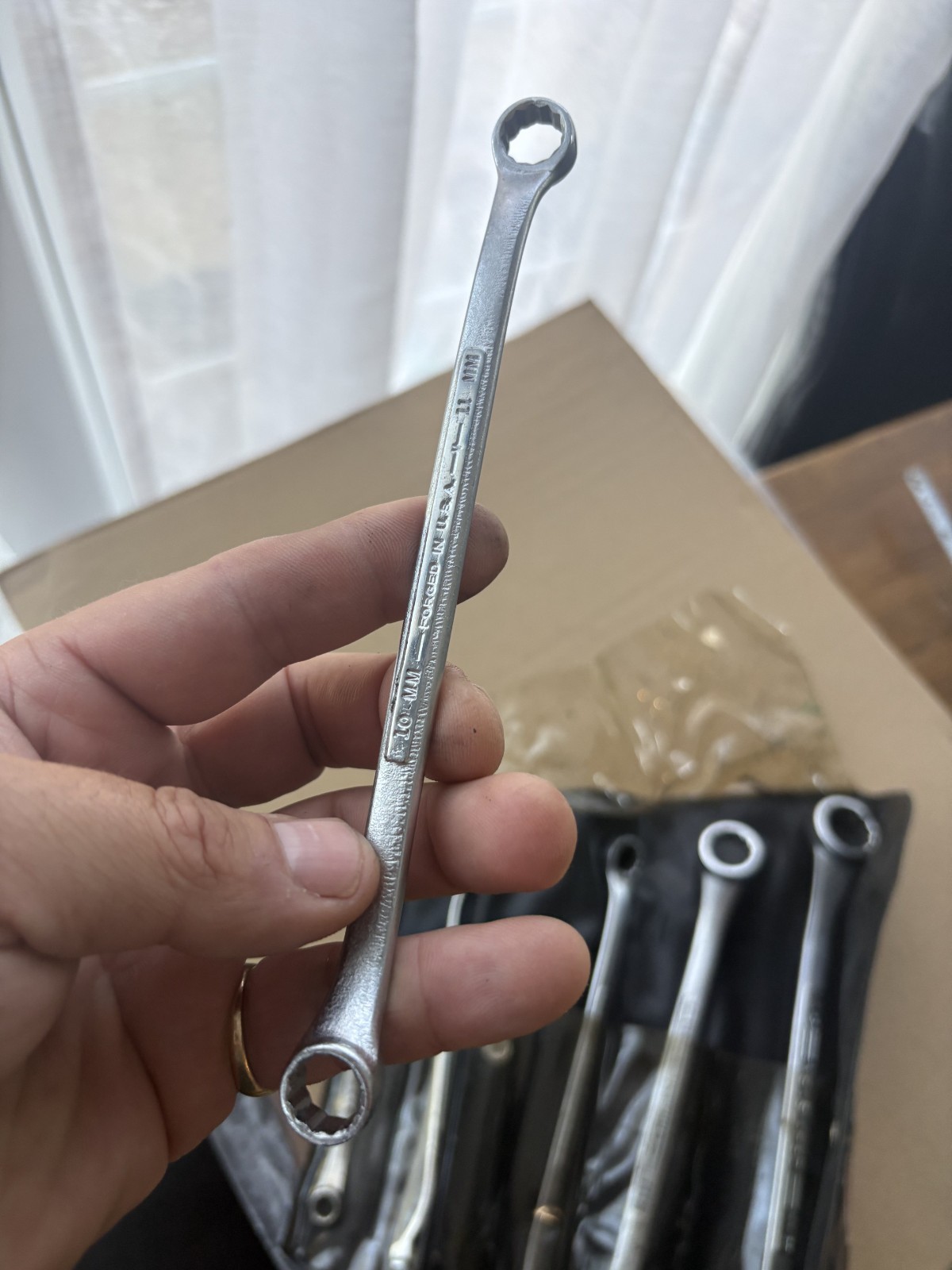 6 Piece Vinatge Craftsman Metric Box End Wrench Set No. 4295 with case