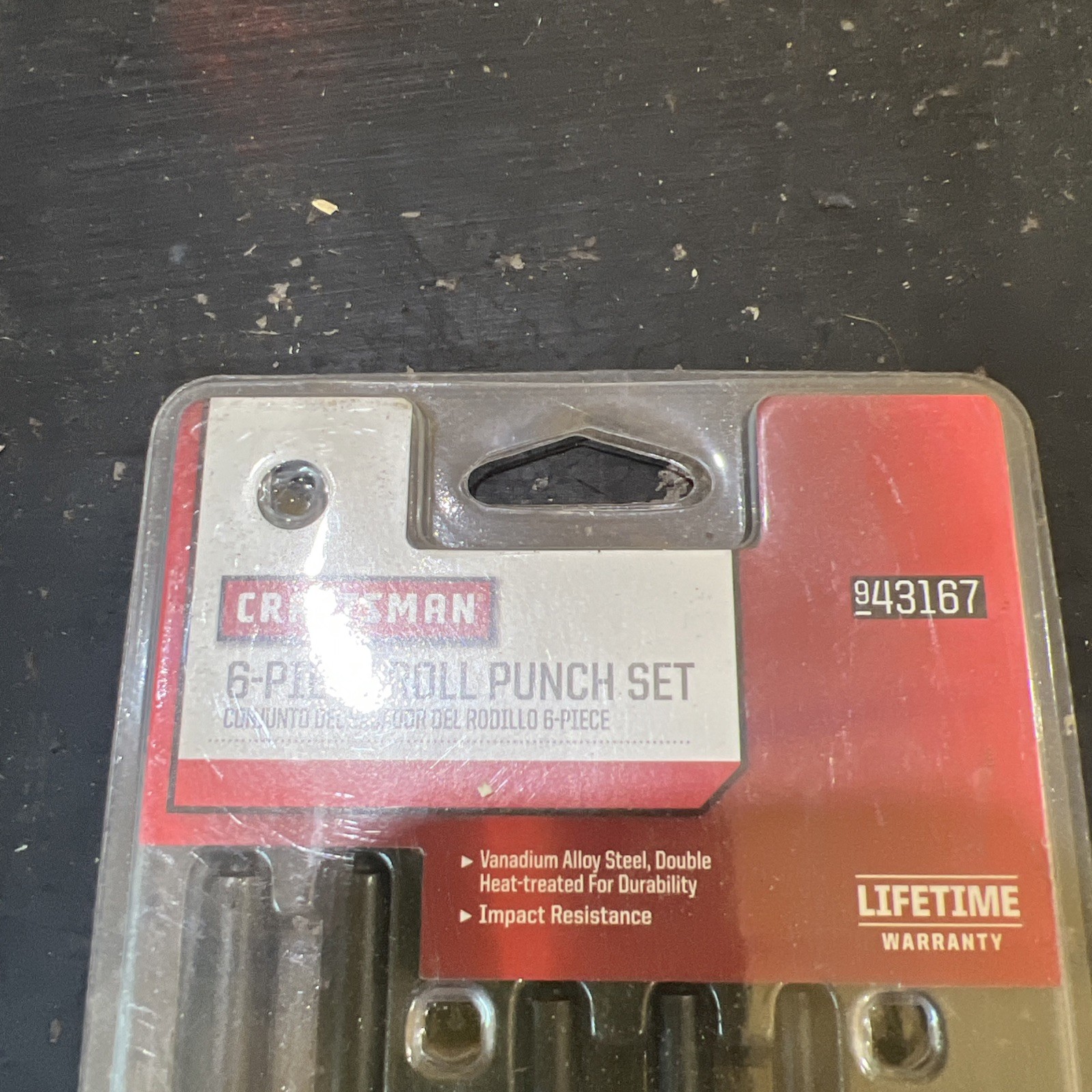 NOS SEARS Craftsman USA 6pc Roll Pin Punch Set Gunsmith Western Forge 43167