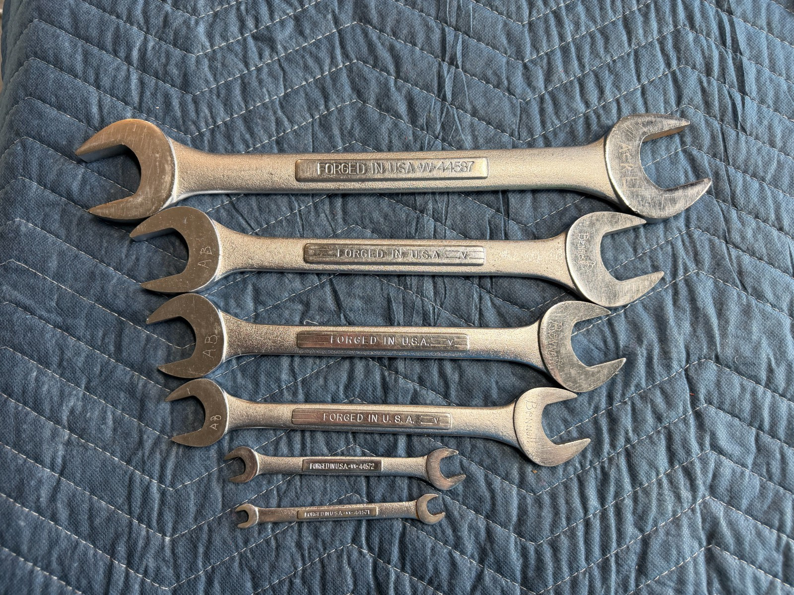 6 – Vintage Craftsman -V- And VV Double Open End Wrenches SAE See pictures