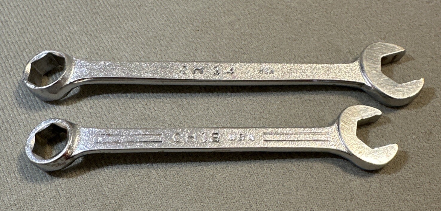 MAC – Lot Of 2 Midget Combination Wrenches 6 Point CH12 3/8” & CH14 7/16”