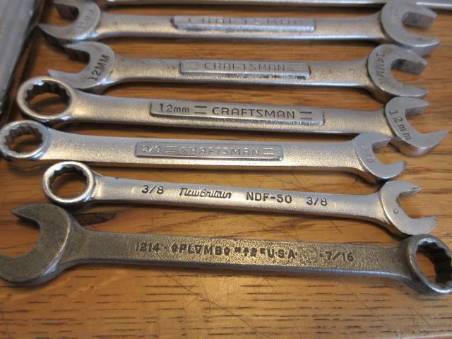 22 Pc Wrenches Netsuren Proto Craftsman S-K Rahsol Stanley Allen Bridgeport STP
