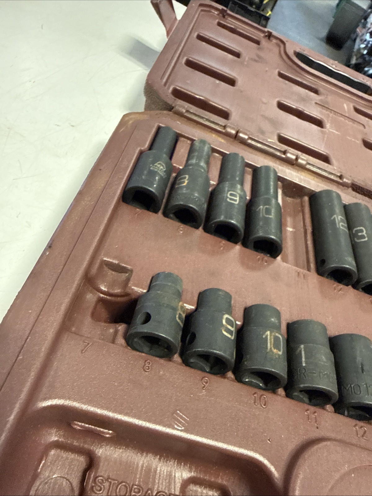 Matco ADV 26 Piece 6 Point Shallow & Deep Impact Socket Set 7mm-19mm Missing 2 C