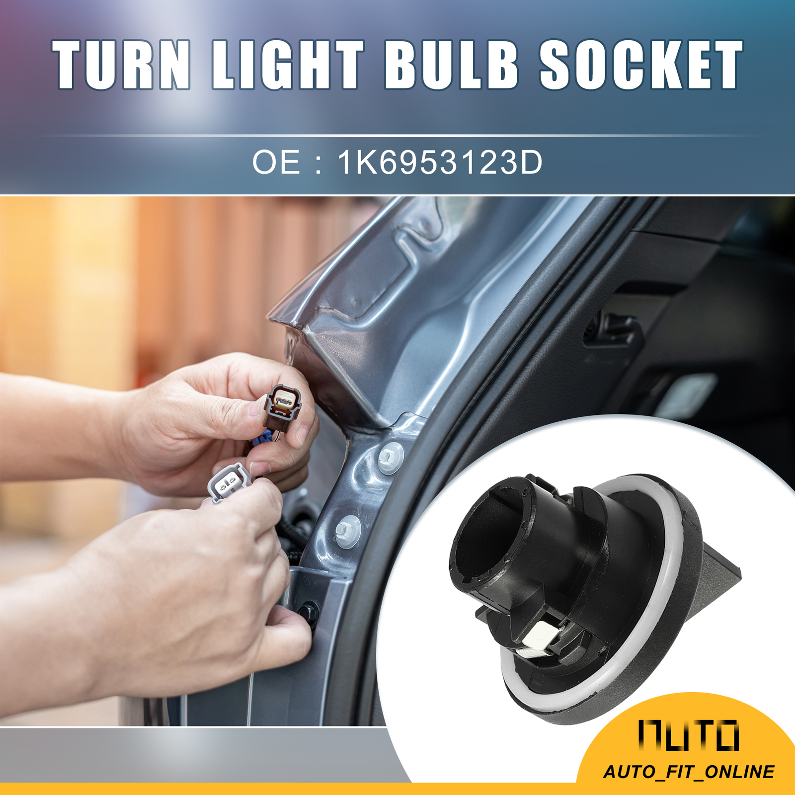 Car Turn Signal Lamp Bulb Socket ONE Custom for Volkswagen Jetta Sedan 2011-2017