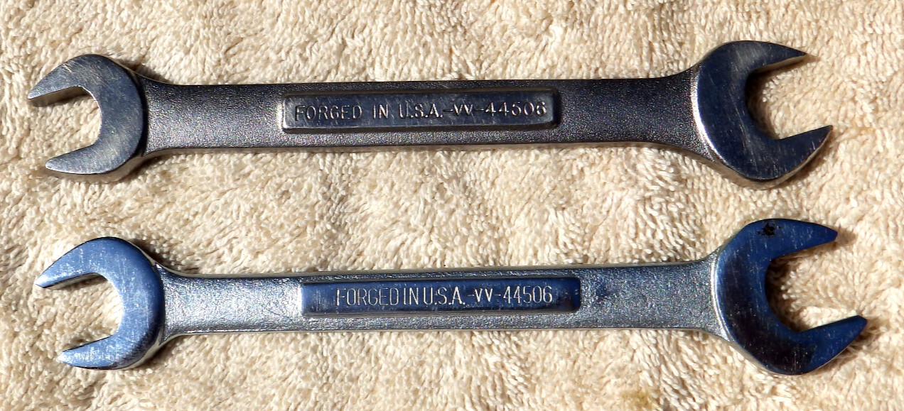 Two Craftsman 12mm x 14mm Metric Double Open End Wrench Set -VV- Series