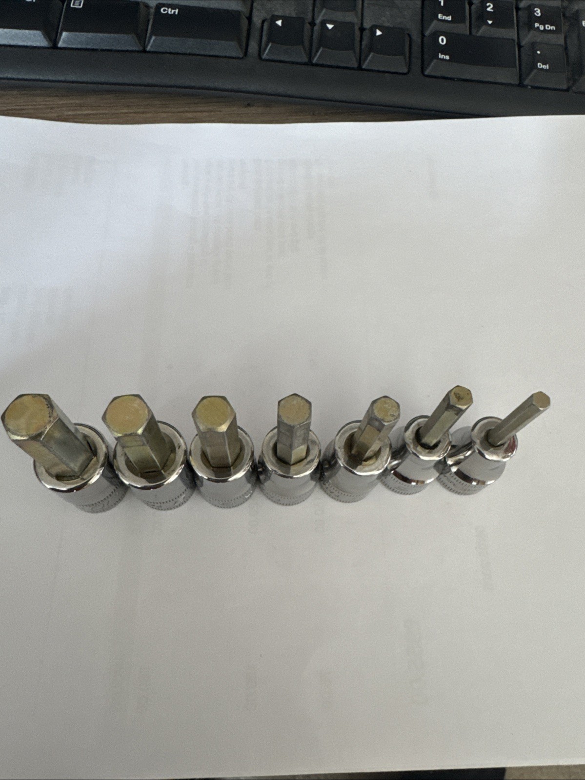 Snap On 3/8 Drive Metric Hex Set 7 Piece Set 4mm-10mm