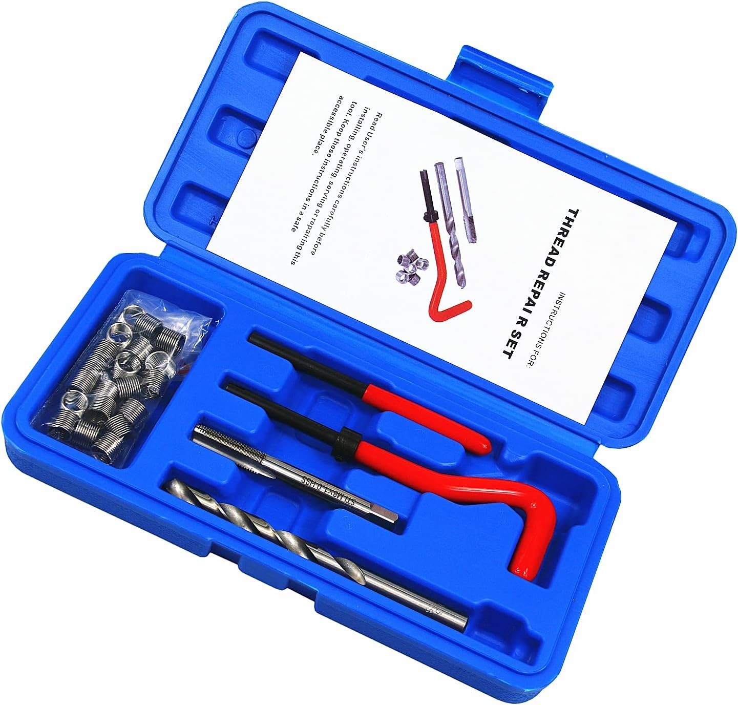 Complete 25pcs Thread Repair Kit for M8 x 1.0mm – Perfect for Automotive Repairs