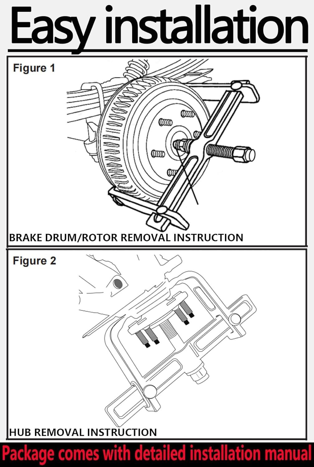 25106 Brake Drum And Rotor Puller, Wheel Hub Tool, fit for Most Common Hub Sizes