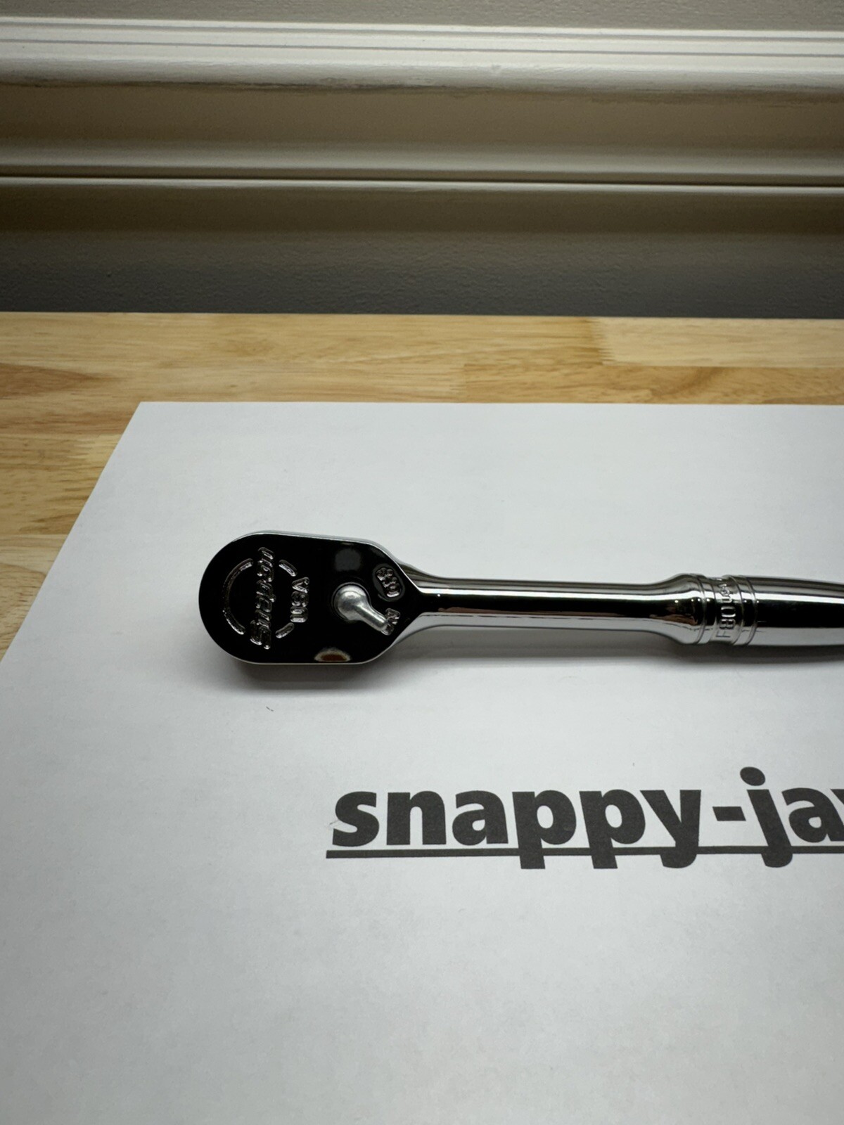Snap-on Tools USA NEW 3/8″ Drive Fine Tooth Standard Handle Chrome Ratchet F80