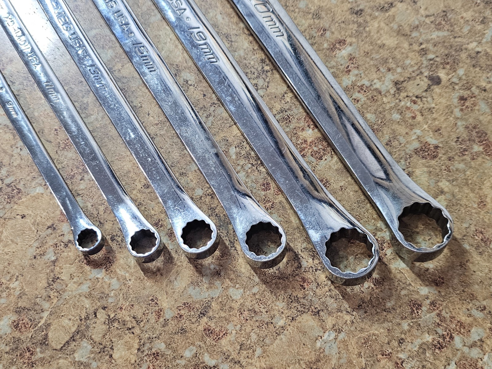 Snap On Tools Metric Long Box Wrench Set 0° Offset 10-20mm 6pcs XDHFM606 USA