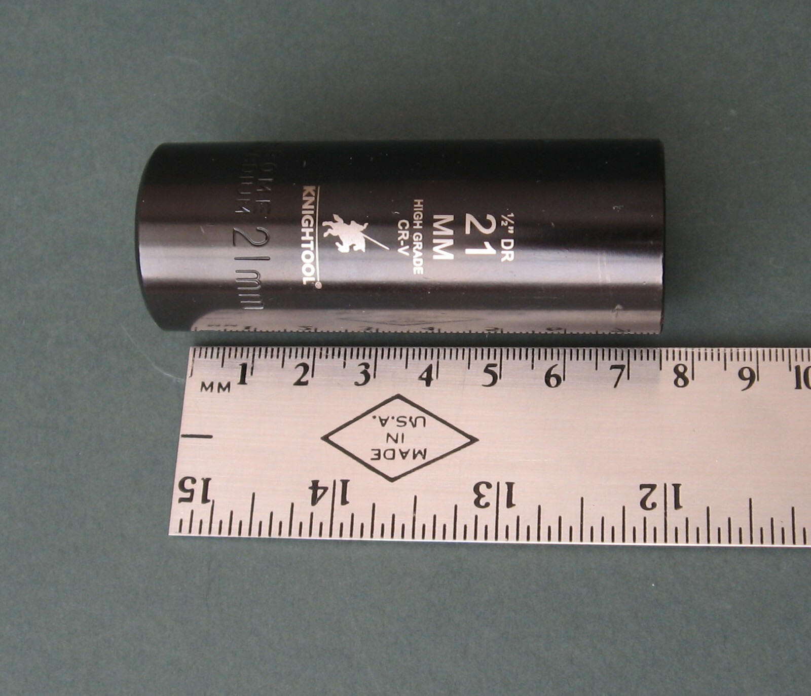 21mm 1/2″ Drive High Grade Deep Impact Socket, Metric Chrome Vanadium Steel 21mm