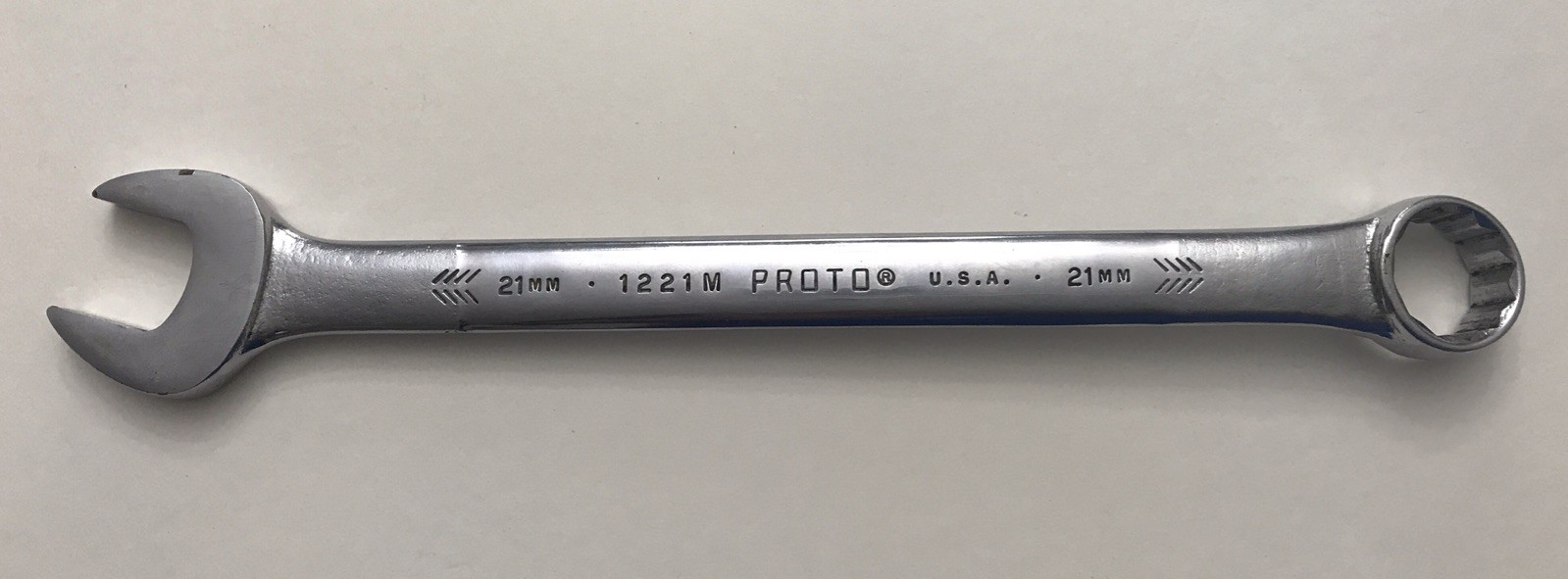 PROTO Professional USA 21mm Combination Wrench 1221M Metric 12 Point