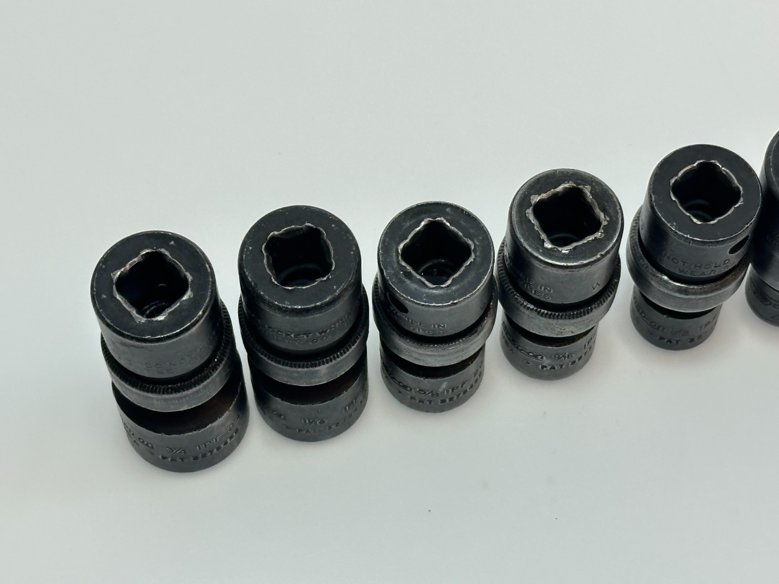 🇺🇸Snap-on Tools USA 7pc Swivel Impact Socket Set 3/8 Dr SAE 3/8-3/4, IPF 12-24