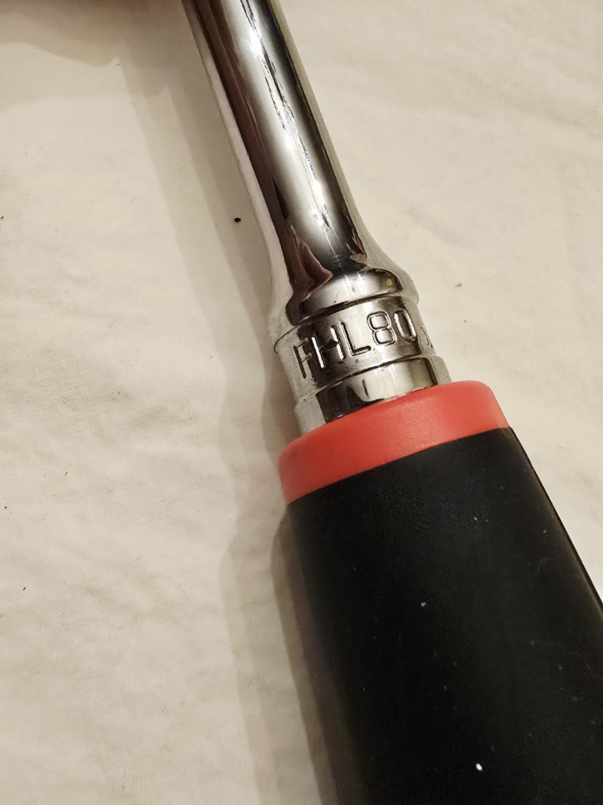 Snap-on FHL80 3/8″ Drive Dual 80 Long Soft Grip Ratchet Red NEW!