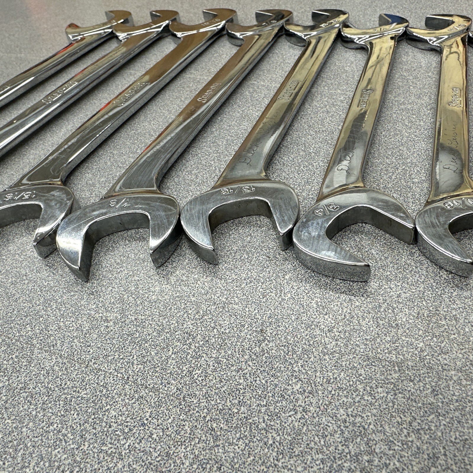 Snap On Four Way Angle Head Open End Wrench Set 10 Piece 3/8” To 1 1/8” Read