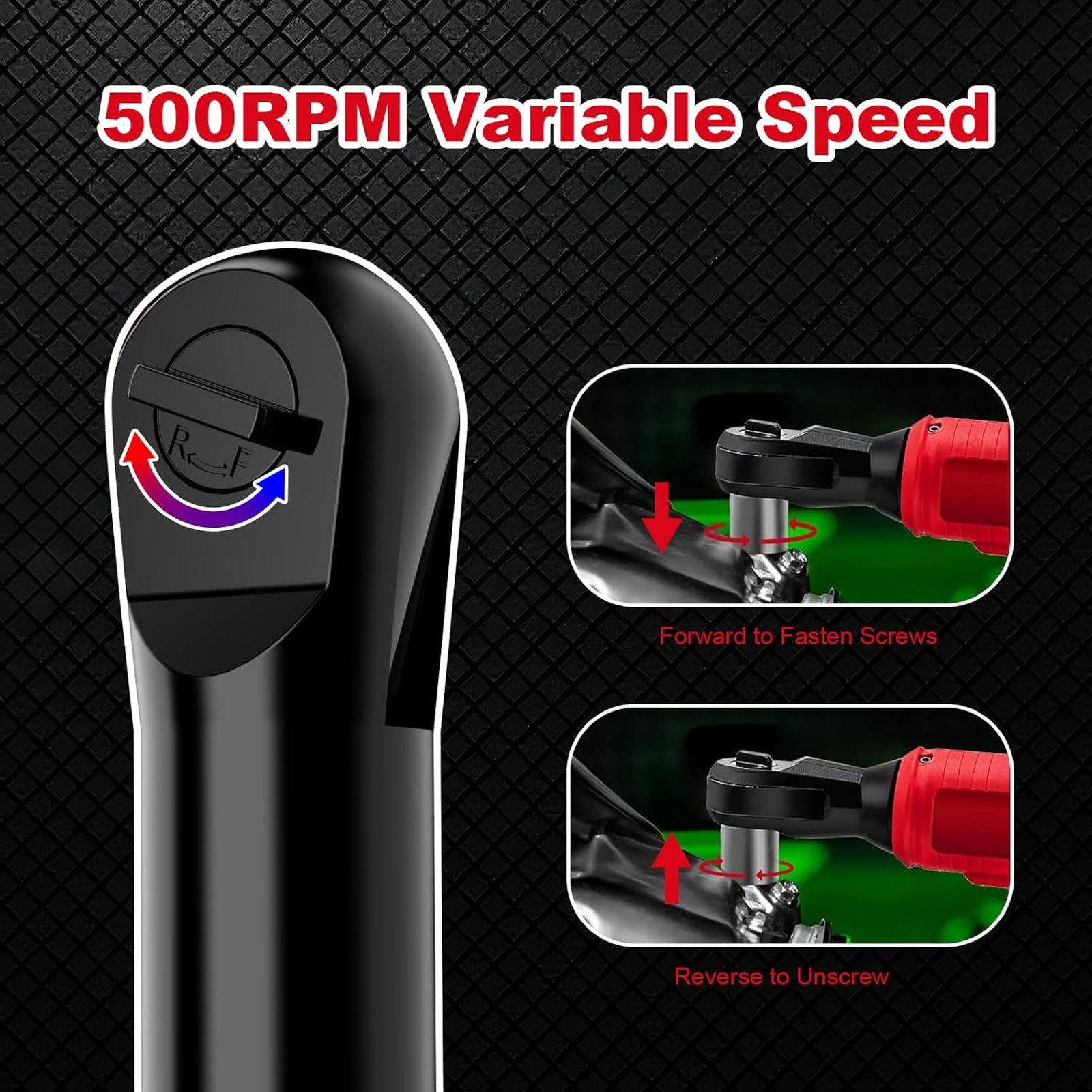 3/8″ Ratchet Wrench Compatible with Milwaukee 18v Battery,Brushless Motor 400rpm