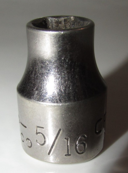 T #143 – Craftsman Tools 5/16″ Socket 6 Point 3/8″ Drive Inverted G1-43000 USA