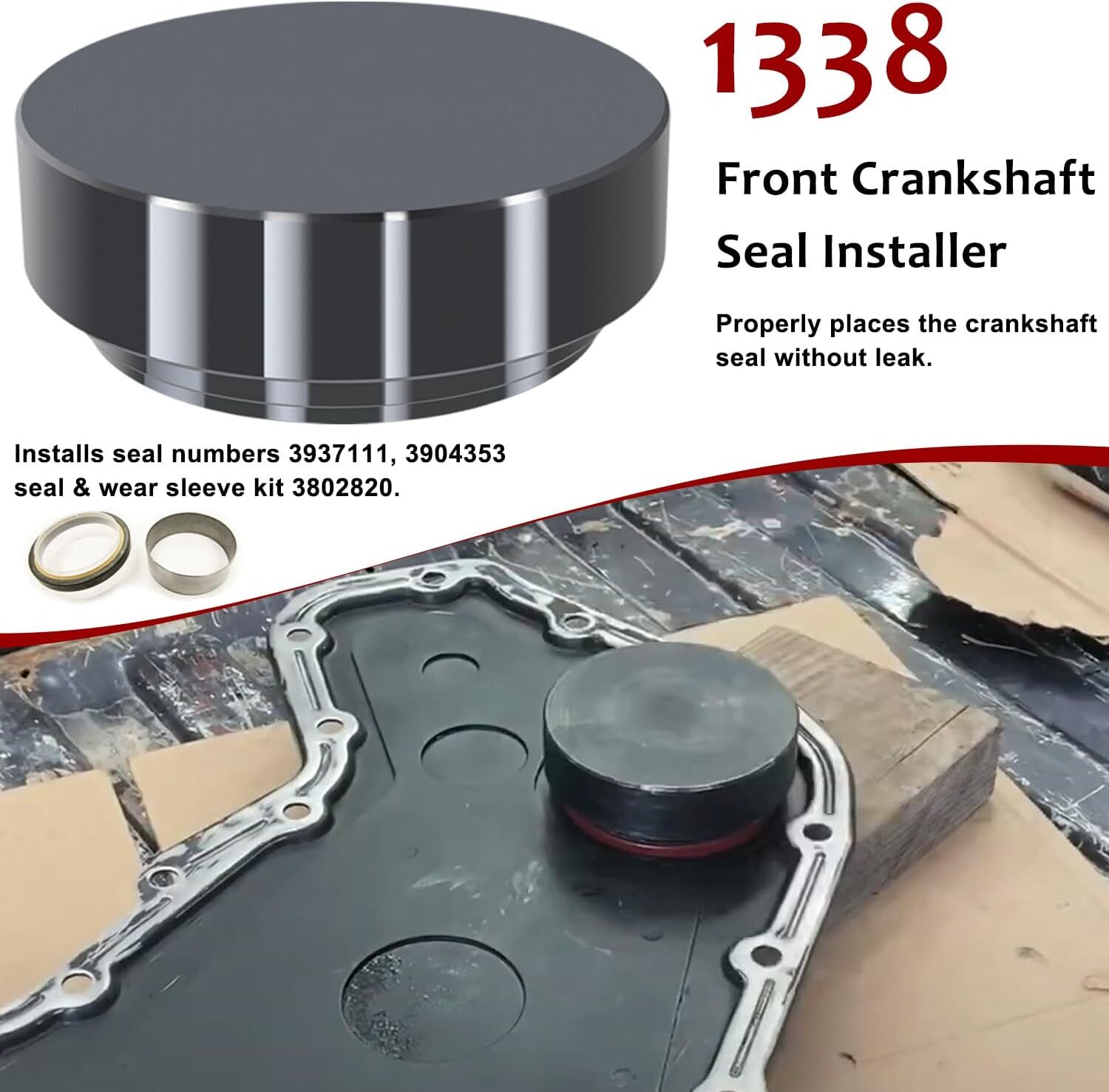Front Cover Crankshaft Seal & Wear Sleeve Installer Tool For Cummins 5.9L 6.7L