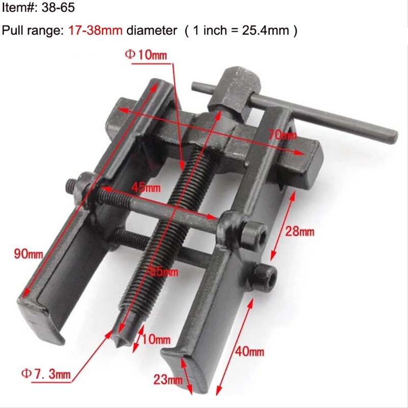 Two Jaw Twin Legs Bearing Gear Puller Remover Hand Tool Removal Kit