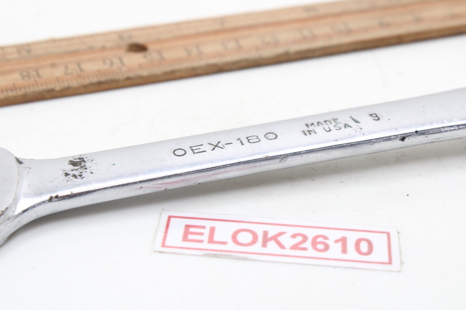 Snap-on OEX-180 9/16″ 12 Point SAE Short Chrome Combination Wrench 6″ USA