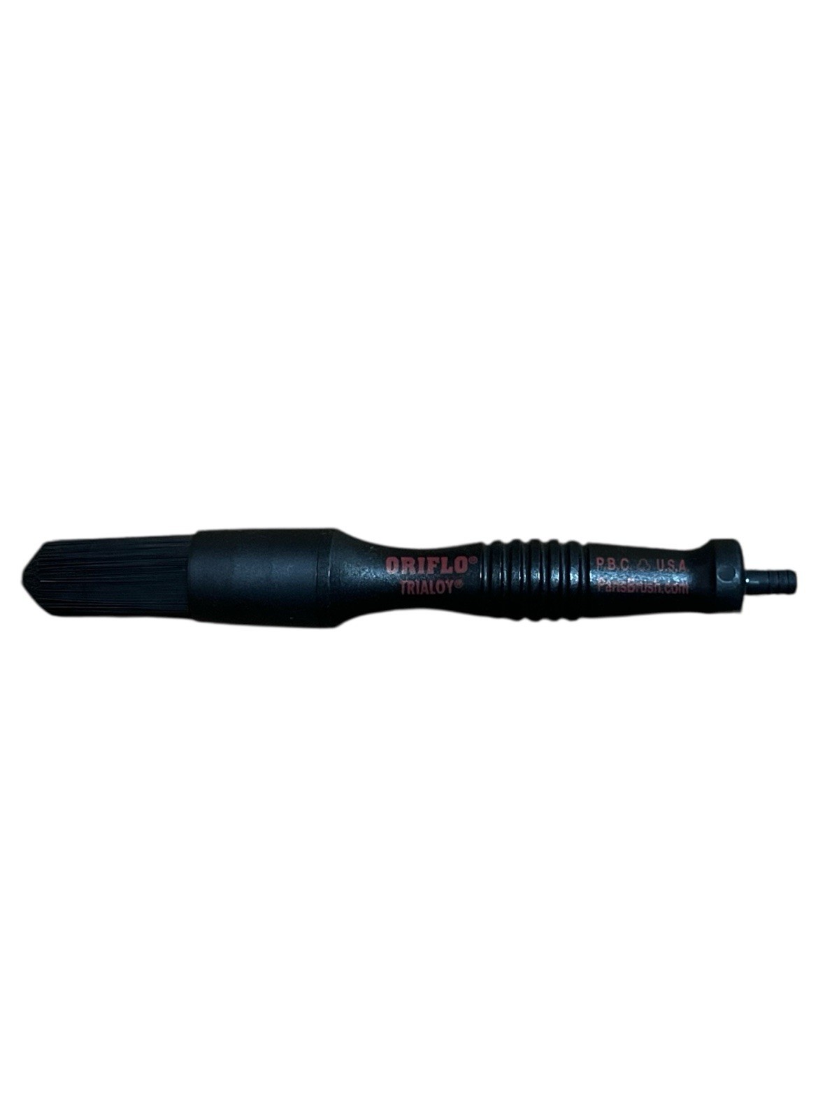Qty 2 Oriflo Trialoy 10.25” Long Flow Thru Parts Brushes No Hose Black New Set