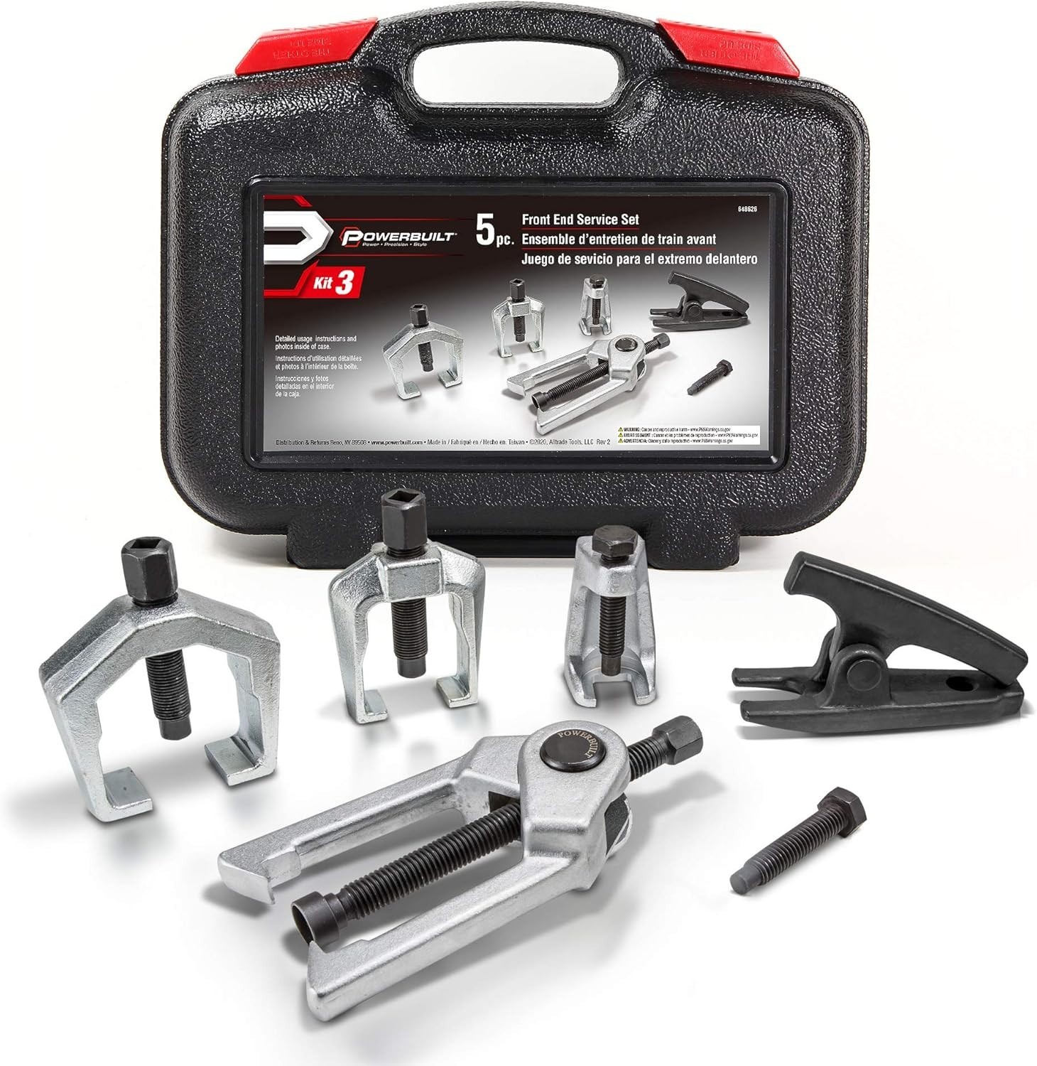 Heavy-Duty Black Front End Service Kit – 6 Tools for Vehicle Maintenance