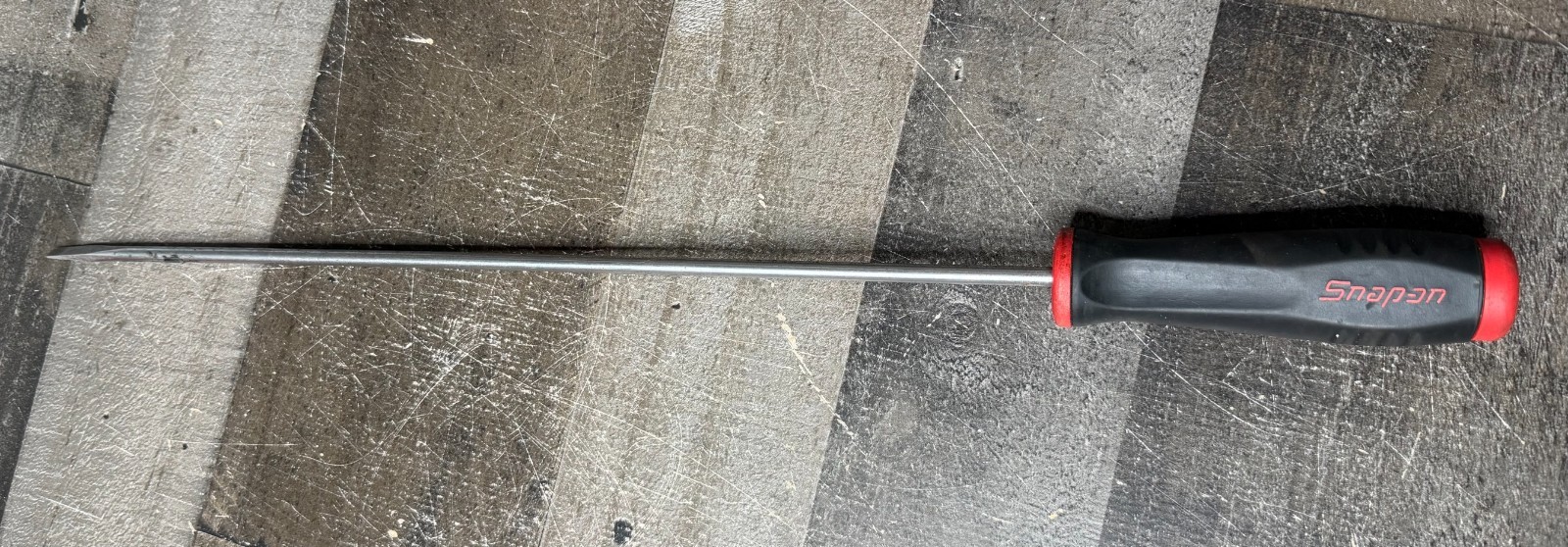 Snap-on SGD4180 Long Flat Slotted Cabinet Screwdriver 1/4 Red Black Grip USA