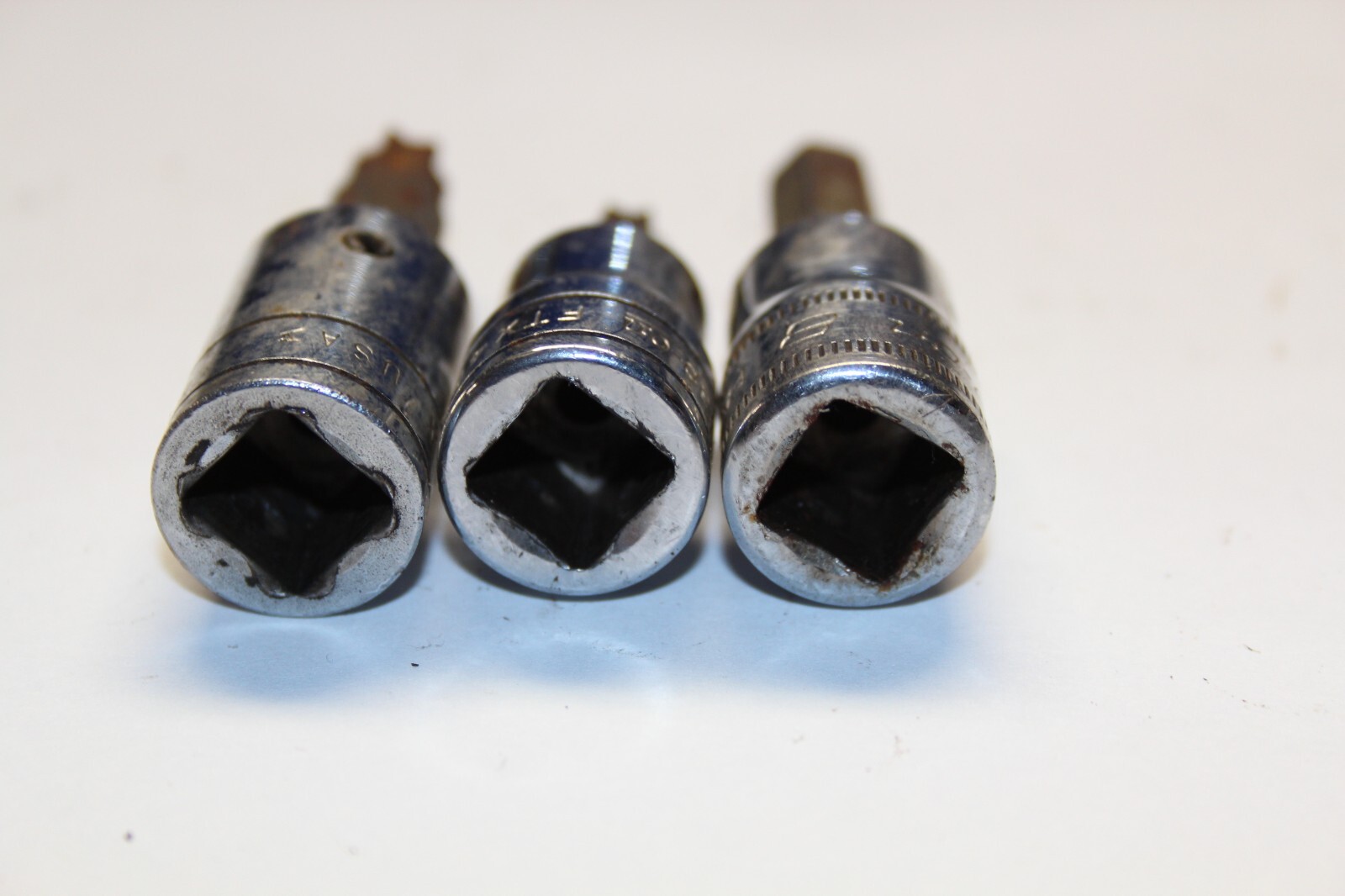 Snap-on Tools 3/8″ DRIVE HEX TORX Socket LOT USA 3 pcs FTX45A FTX40A FAM8A