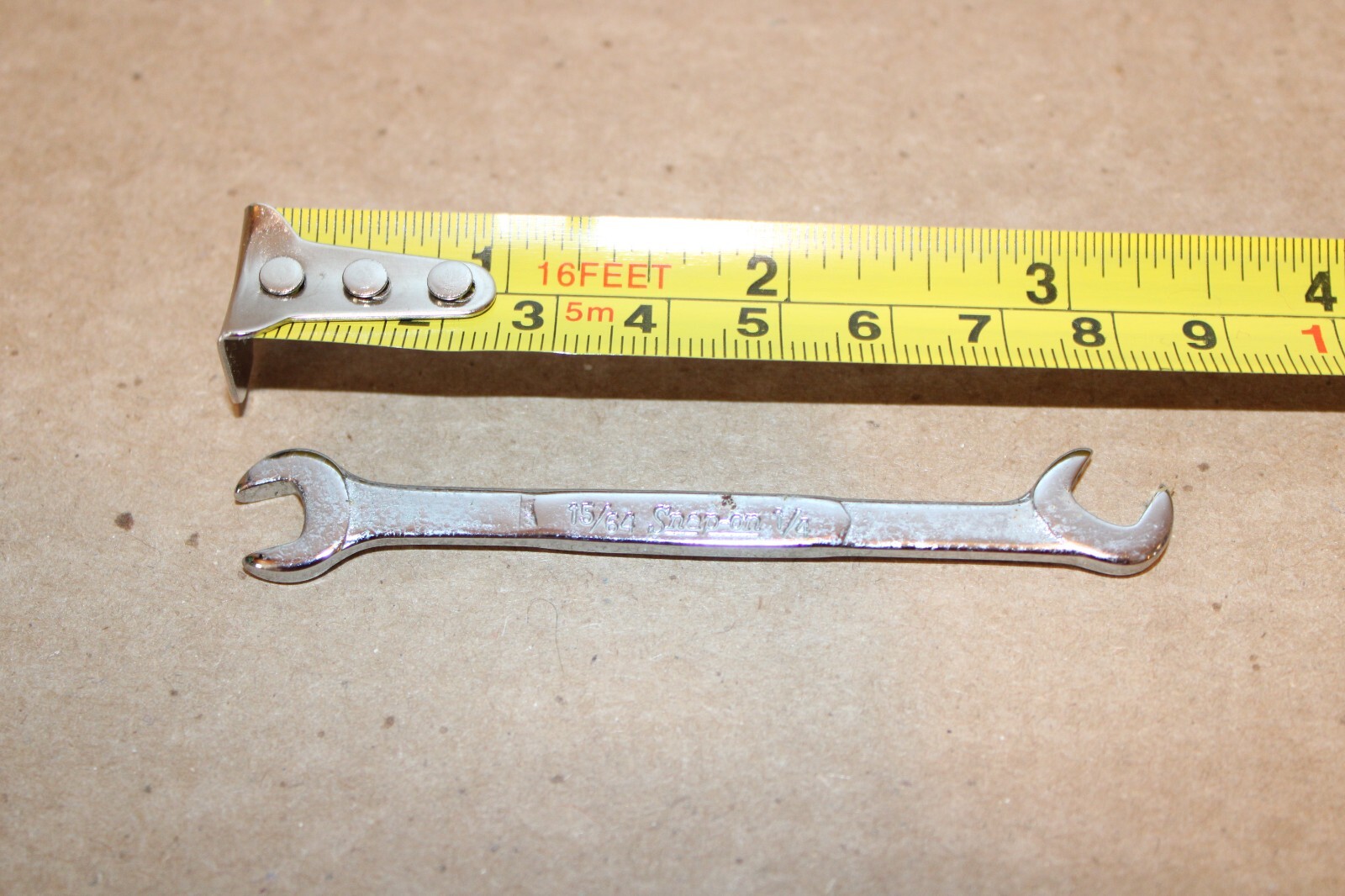 Snap On Tools DS1516 ~ 15/64–1/4″ SAE 15°/ 60° Offset Open-End Ignition Wrench A