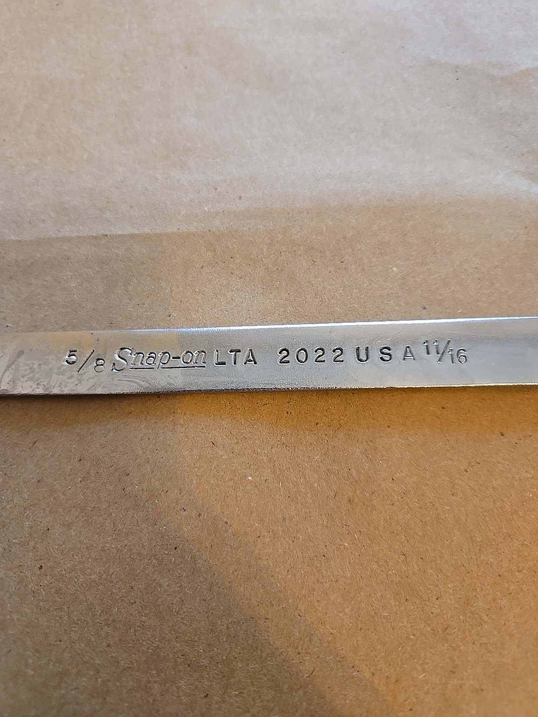 Snap On Tools 5/8″-11/16″ Chrome Low Torque Slime Line Open End Wrench LTA2022