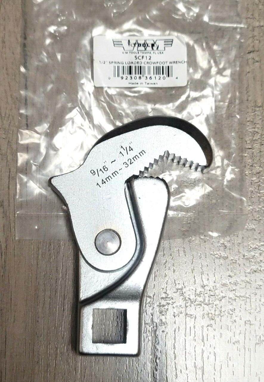 Vim Tools 1/2″ Dr Spring Loaded Adjustable Crowfoot Wrench 9/16 to 1-1/4″ SCF12